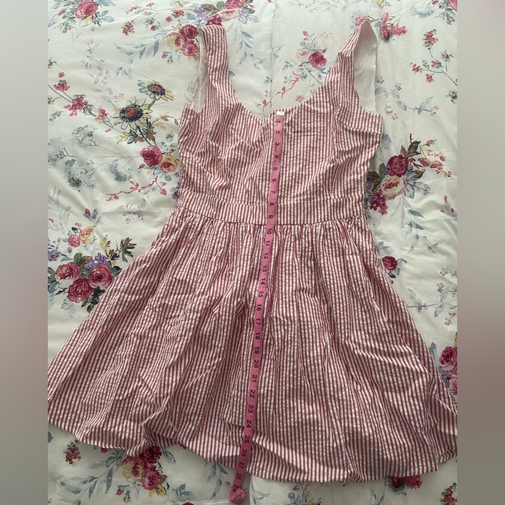 Kiel James Patrick Striped Seersucker Mini Dress, Size 6 - Picture 9 of 11